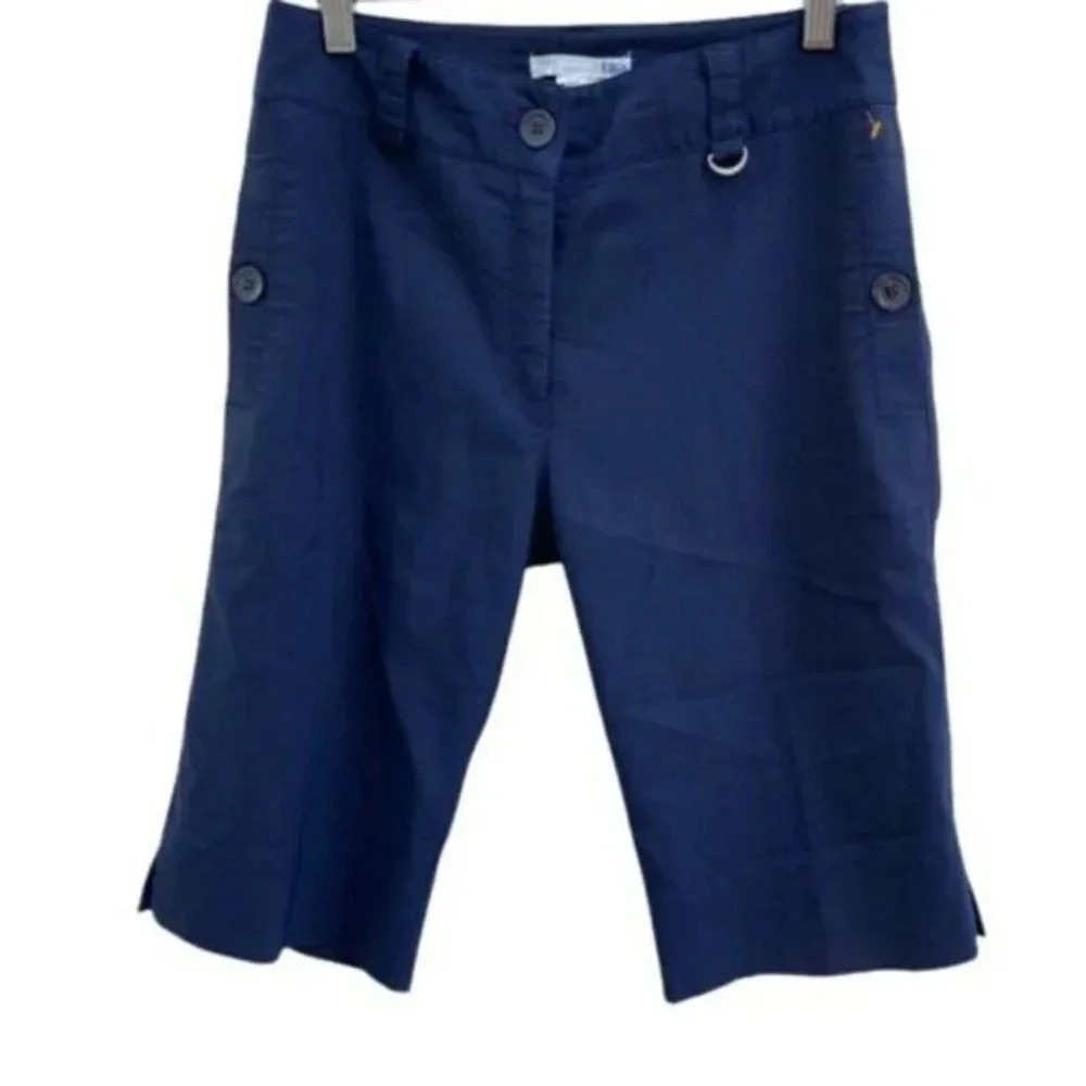 Lija womens Bermuda Navy‎ Blue golf shorts with Pockets Size 4​​